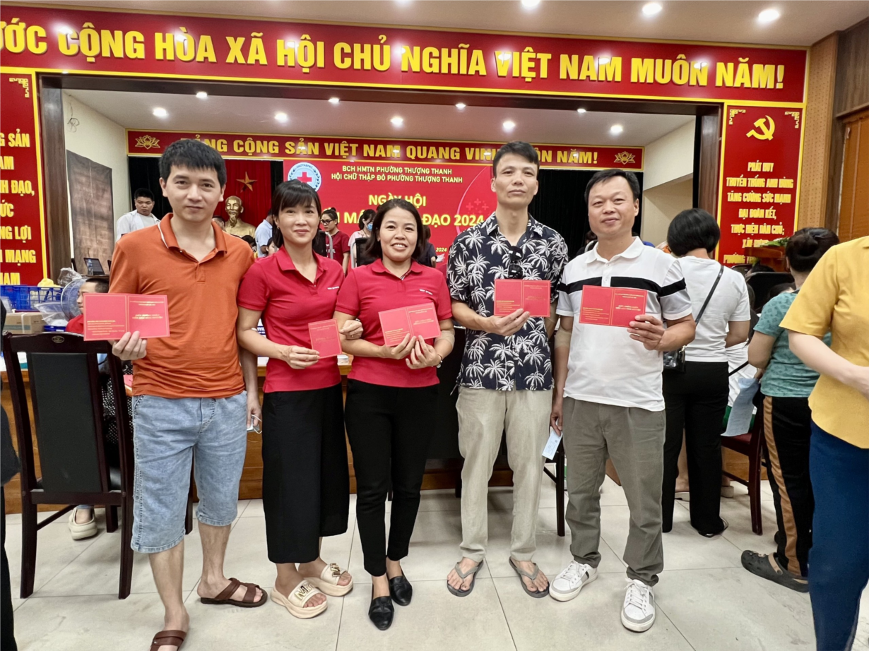 Trường Mầm non Ánh Sao tham gia Ngày hội hiến máu nhân đạo năm 2024.